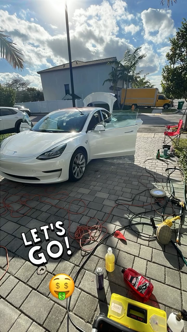 Car detailing transformation - before and after